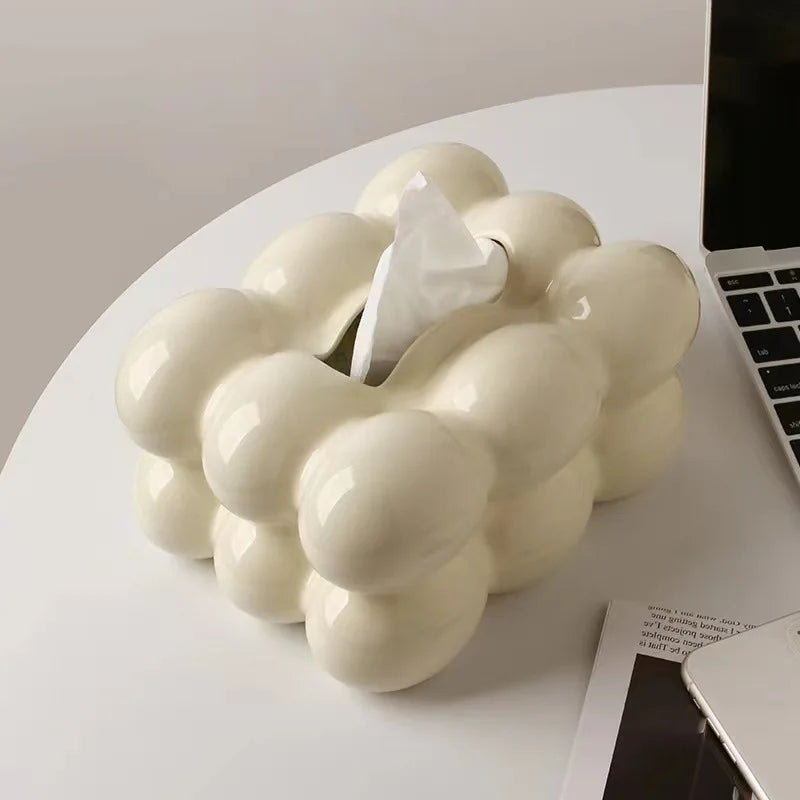 🌸Ceramic Tissue Holder with Drawer – Napkin & Paper Towel Organizer🌸